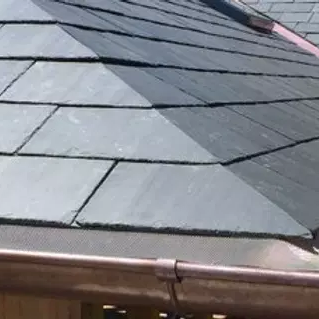 corner tiles of a slate roof