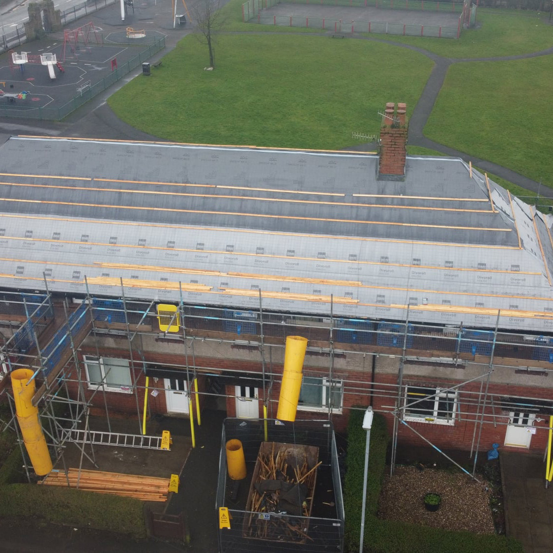 large roof construction